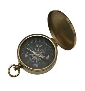 Brass Pocket Compass
