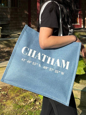 Chatham Coordinates Tote -Coastal Blue