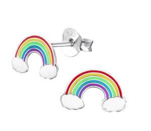 Tiny Rainbow Post Earrings