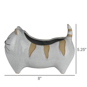 Sid the Striped Cat Planter