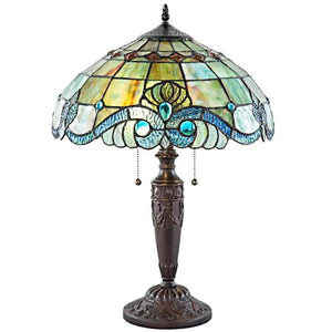 Aquamarine Stained Glass Lamp