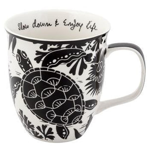 Black & White Sea Turtle Mug