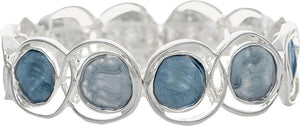 Blue Wash Circles Bracelet