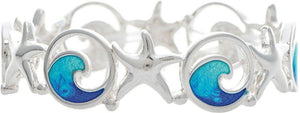Blue Waves & Starfish Bracelet