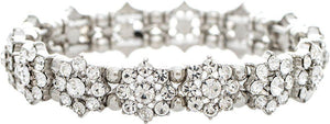 Crystal Flower Bracelet-Clear