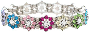 Crystal Flower Bracelet-Multi