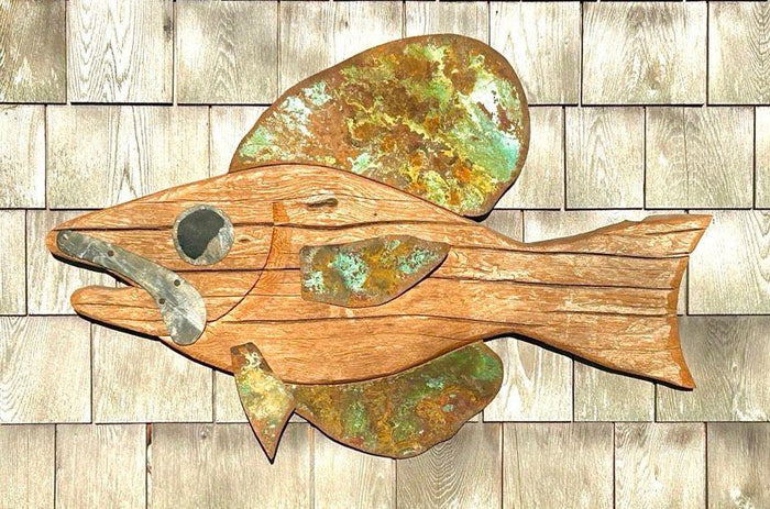 Folk Art Driftwood Fish