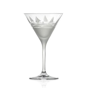 Sailboats Martini Glass