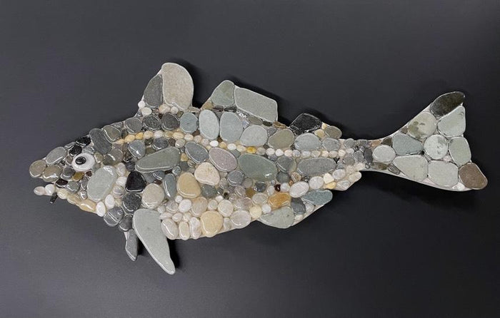 Big Cod - Beach Stone Scupture