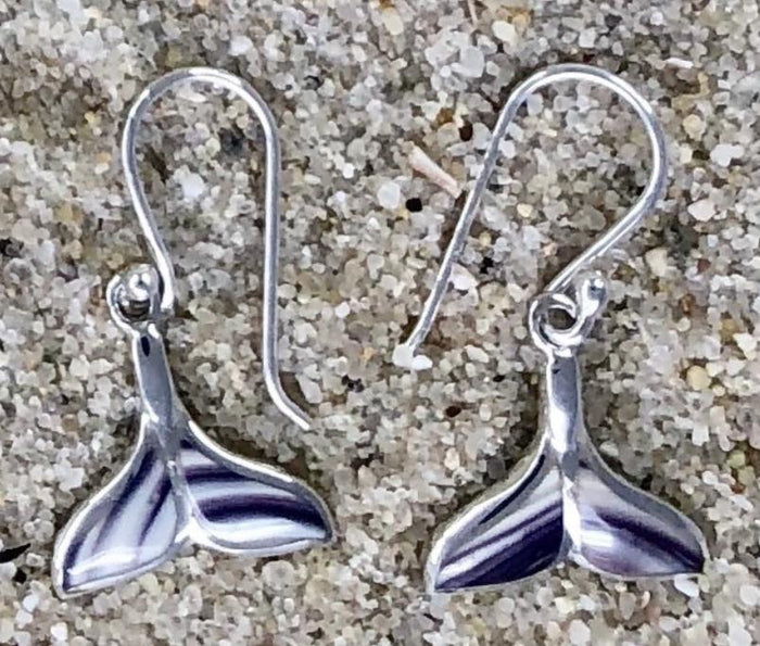 Wampum Whale Tail Earring