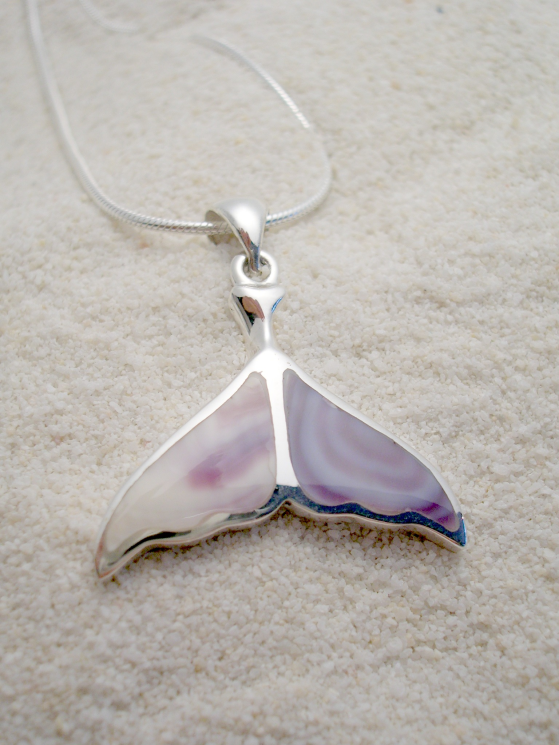 Wampum Whale Tail Necklace