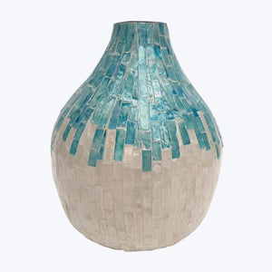 Round Capiz Mosaic Vase