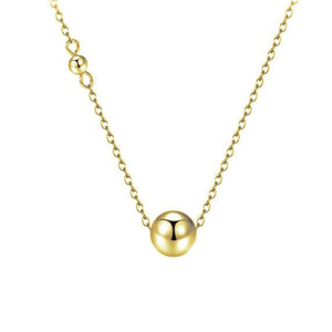 Gold Ball with Gold Chain Necklace