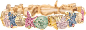 Gold Starfish & Shells Bracelet