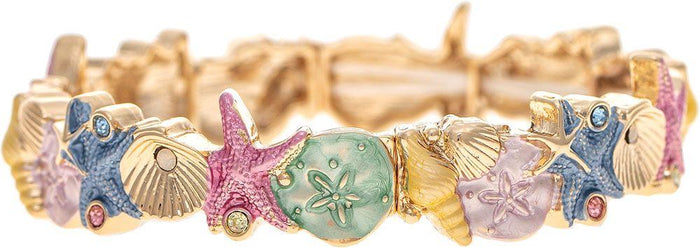 Gold Starfish & Shells Bracelet