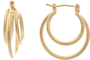 Gold Triple Hoop Earrings