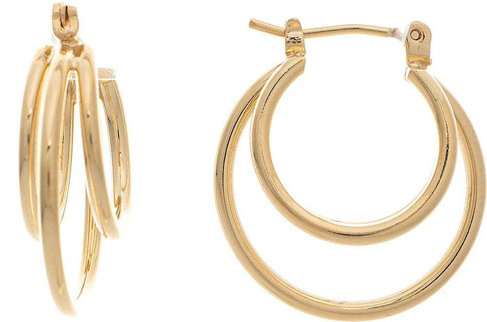 Gold Triple Hoop Earrings