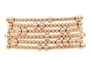 Golden Mixed Balls Bracelet Set