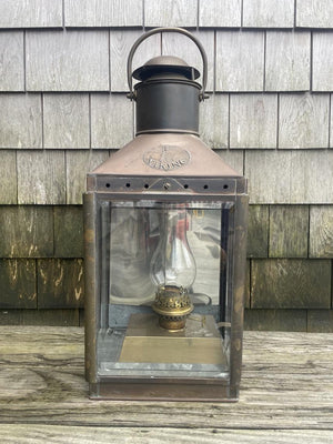Large Vintage Brass Viking Lantern
