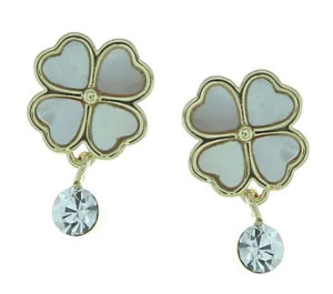 Mother of Pearl Clover Post Earrings