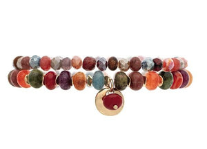 Multicolor Jade Bracelet Set