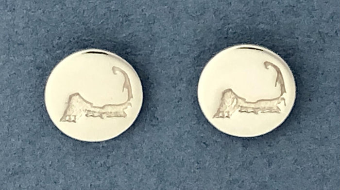 Stamped Cape Cod Post Earrings