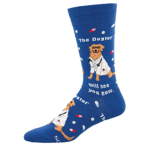 The DOGtor is In Men's Socks