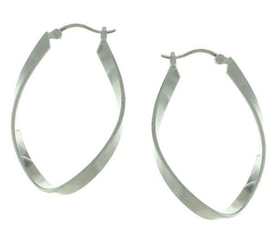 Twisted Hoop Earring in Silver