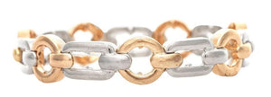 Two Tone Linked Chain Bracelet