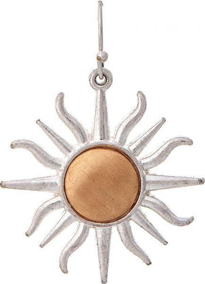 Two Tone Sunburst Earrings