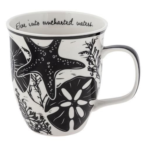 Black & White Sea Shell Mug