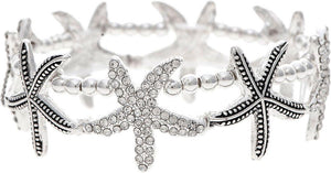 Clear Crystal Starfish Bracelet