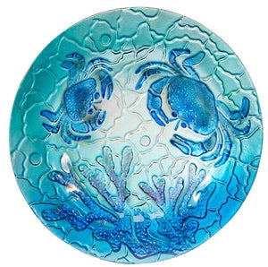Blue Crabs Fused Glass Platter