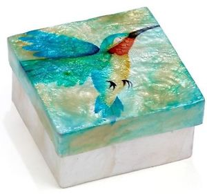 Hummingbird Capiz Box