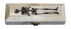 Carved Bone Skeleton Box