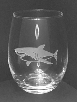 Great White Shark Wine Tumbler