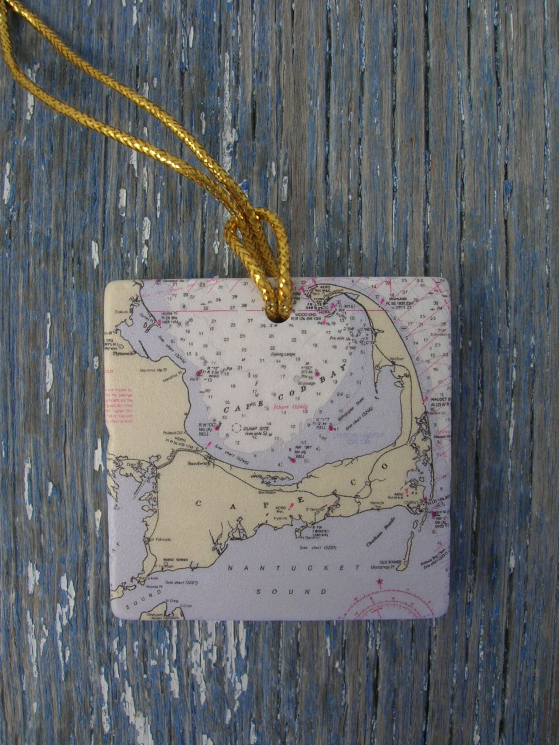 Cape Cod Map Ornament
