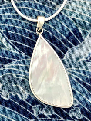 Mother of Pearl Freeform Triangle Necklace