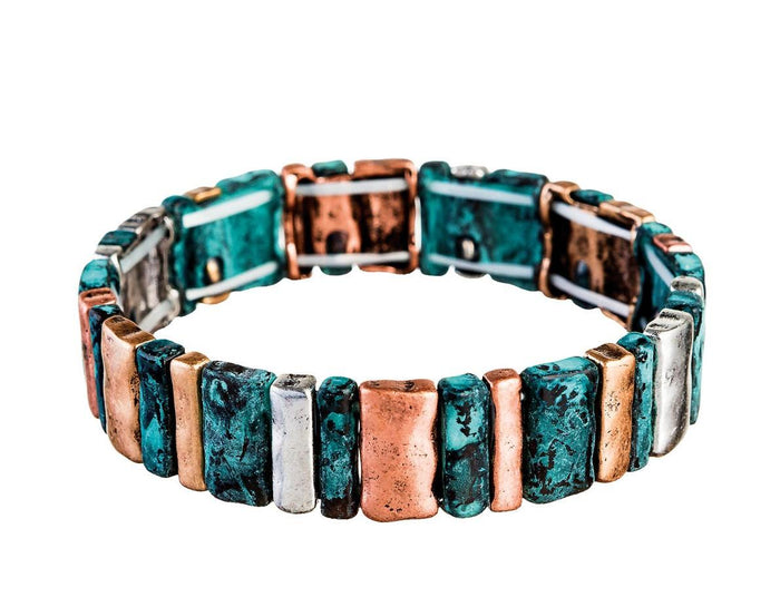 Patina Multi Metal Colored Bracelet
