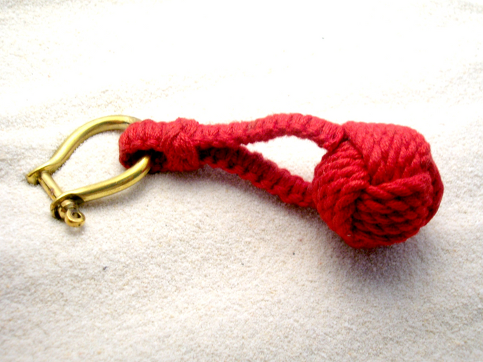 Red Monkey Fist Key Chain