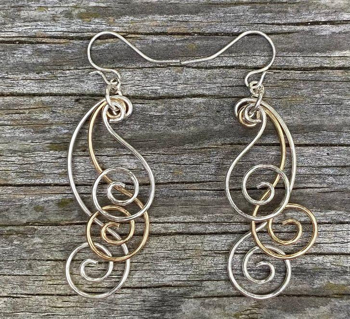 Triple Swirl Earring