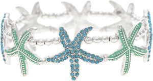 Turquoise Crystal Starfish Bracelet
